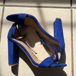 Blue summer heels